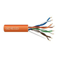 Genesis 63611103 23/4PR CAT6 Plenum Rated Cable, 1m Reel Box, Orange