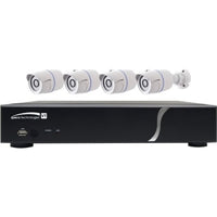 Speco ZIPT4B1 HD-TVI Video Surveillance 5-Piece Kit, (1) D4VX1TB 4-Channel DVR, 1TB HDD, (4) VLB5 2MP Bullet Cameras, Wh