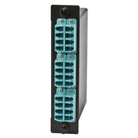 Hubbell OCLCQ50G Fiber LGX Cassette, OM3, LC Duplex to MTP, Aqua