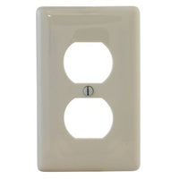 Hubbell NPJJ8LA Jumbo 1-Gang Duplex Wallplate, Light Almond