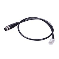 VIVOTEK AO-004 M12 60cm D-Code 4-Pin Male to RJ45 Cable, Black