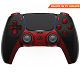 MODDEDZONE BLACK RED PS5 CUSTOM MODDED CONTROLLER
