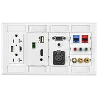 Hubbell IMFP1D3BK iStation 4-Gang Plate Frame Decorator Opening, 3-Unit, Black