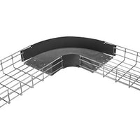 Hubbell HBTR0216 Wire Basket Tray, Preformed Radius, 90 Degree, 2"H x 16"W, Pre-Galvanized