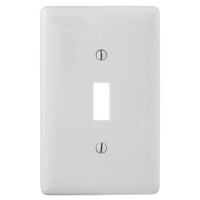 Hubbell NPJJ1W Jumbo 1-Gang Toggle Wall Plate, White