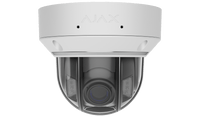 AJAX 126287.214.WH1 Baseline Video DomeCam HLVF 8MP AI IP Camera, 2.8-12mm Varifocal Lens, Hybrid Illumination, White