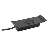 Hubbell WSBF22BK WRK SFC 2 Power Data Grommet Style, Black