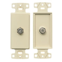 Hubbell NS780LA 1-Gang Plate Frame Decorator with F-Connector, Light Almond