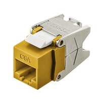 Hubbell HJU6AGL24 CAT6a Shielded Jack with Cobra-Lock Termination, Gold