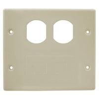 Hubbell HBL4747BFIV, Raceway, 2 Gang Duplex Blank Wallplate, 1-Pack, Ivory