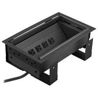 Hubbell WSBG43UBK WRK SFC Elite Recessed SystemOne Recessed 4" Series Power 3-Outlet Black
