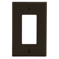 Hubbell P26 1-Gang Decorator Wall Plate, Brown