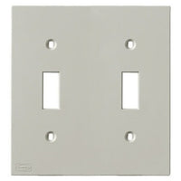 Hubbell KP2 KP Series Faceplate, 2 Gang Toggle
