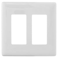 Hubbell NPS262W 2-Gang Decora Snap-On Wall Plate, White