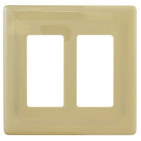 Hubbell NPS262I 2-Gang Decora Snap-On Wall Plate, Ivory