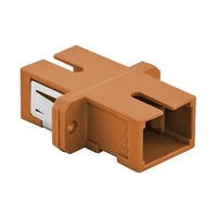 Hubbell FANSCSS12OR Screw Mount Fiber Adapter, SC Simplex, 12-Pack, Orange