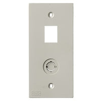 Hubbell KP2140 KP Series 1-Gang Faceplate, Coax Opening(1) Jack Opening(1), Office White