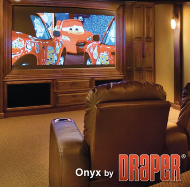 Draper 253288 106" Onyx Veltex Fixed Frame Projection Screen, 16:9, HDTV