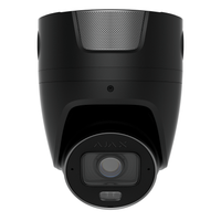 AJAX 135573.197.BL1 4MP Superior TurretCam HLVF, Wired IP Camera, Varifocal P-Iris Lens, Hybrid Illumination, AI, Built-In Microphone and Speaker, Audio and Alarm Inputs / Outputs, Black