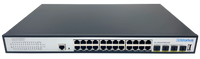 Silarius SIL-B24M3POE1G400 24 Ports 10/100/1000Mbps Gigabit Layer 3 Managed PoE+ switch with 4 Ports 10G SFP+ Uplink, 1 Console, 6KV surge protection, 400W, rack mount installation