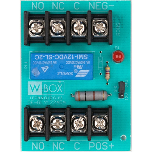 W Box 0E-RLY12245A 5 AMP 220VAC/28VDC Relay Module, 12 or 24 VDC