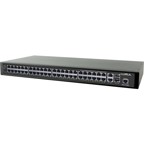 Luxul XMS-7048P 52-Port Stackable Gigabit PoE+ L2/L3 Managed Switch