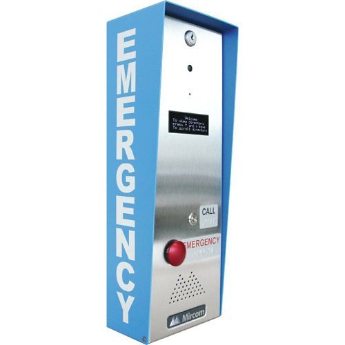 Mircom TX3-EMER-1S-C TX3 Series Emergency Phone Station, Wall or Pole Mounted