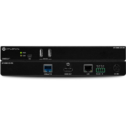 Atlona® AT-OME-EX-RX Omega 4K/UHD HDMI Over HDBaseT Receiver w/USB, Control and PoE
