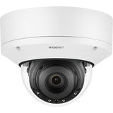 Hanwha XND-9082RV Wisenet X-Series 4K IR Indoor Vandal Dome Camera, 2.8-8.4mm Varifocal Lens, White