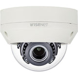 Hanwha SCV-6085R Wisenet 2MP Analog IR Vandal Dome Camera, 3.2-10mm Varifocal Lens, Ivory