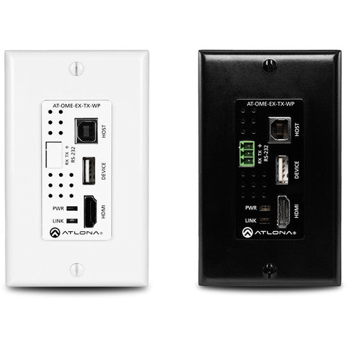 Atlona® AT-OME-EX-TX-WP Single Gang TX Wall Plate with USB Pass Through