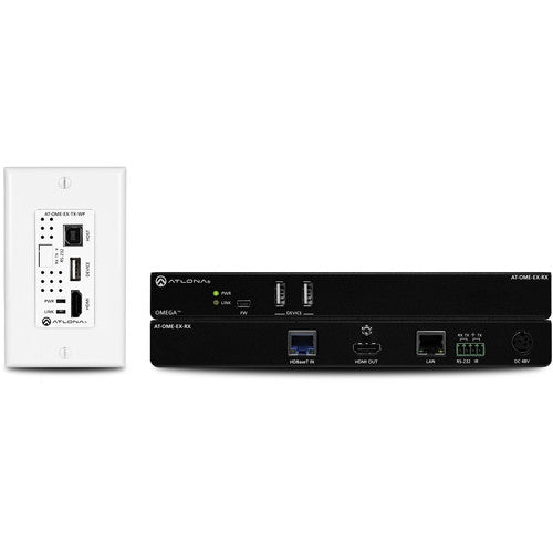 Atlona® AT-OME-EX-WP-KIT  Omega 4K/UHD HDMI Over HDBaseT TX Wallplate/RX with USB, Control & PoE