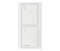 Lutron PJ2-2B-TSW-L01 Pico 2-Button Light Remote - (Snow | Satin)