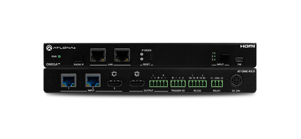 Atlona® AT-OME-RX31 Omega 4K/UHD Receiver w/Dual HDBaseT inputs, HDRMI input and HDMI output