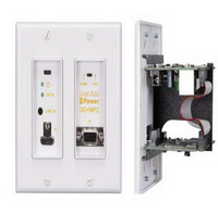 Just Add Power UL-717WP2-WH Ultra 4K 2-Gang Wallplate Encoder with USB and VGA Ports, White