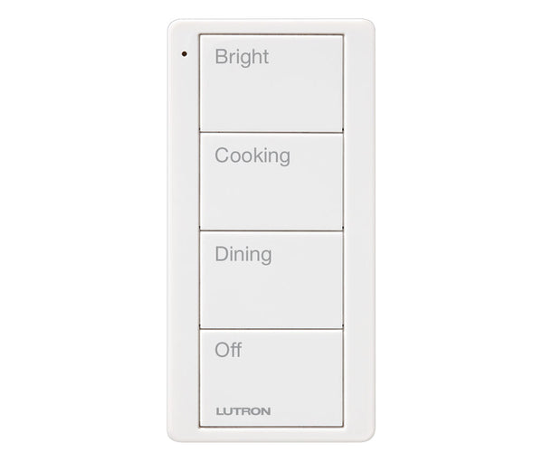 IN STOCK! Lutron PJ2-4B-GWH-P02 Pico 4-Button Kitchen Keypad - (White | Gloss)