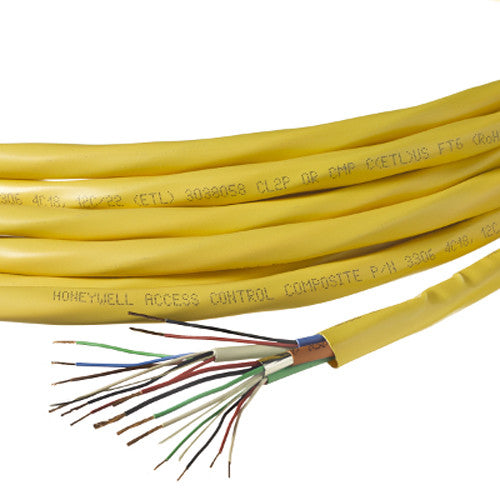 Honeywell 32961002 22/6 + 18/4 + 22/4 + 22/2 Stranded Shielded Jacketed Access Control Plenum Cable (Reel, 1000', Yellow)