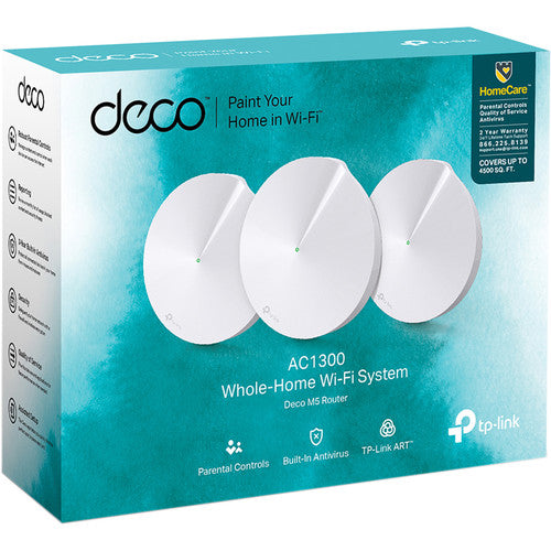 TP-Link Deco M5 AC1300 MU-MIMO Dual-Band Whole Home Wi-Fi System (3-Pack, Refurbished)