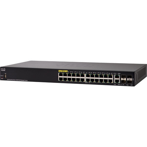 Cisco SF350-24P-K9-NA 350 Series 24-Port PoE+ Managed 10/100 Mb/s Ethernet Switch