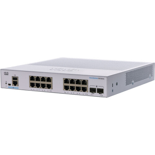 Cisco CBS250-16T-2G 16-Port Gigabit Ethernet Smart Switch with SFP