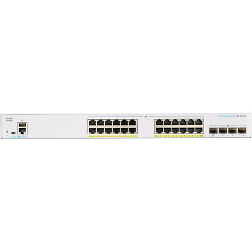 Cisco CBS250-24FP-4G 24-Port Gigabit PoE+ Compliant Managed Switch with SFP (370W)