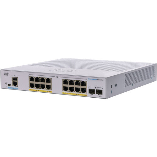Cisco CBS350-16FP-2G 16-Port Gigabit PoE+ Compliant Managed Switch with SFP+ (240W)