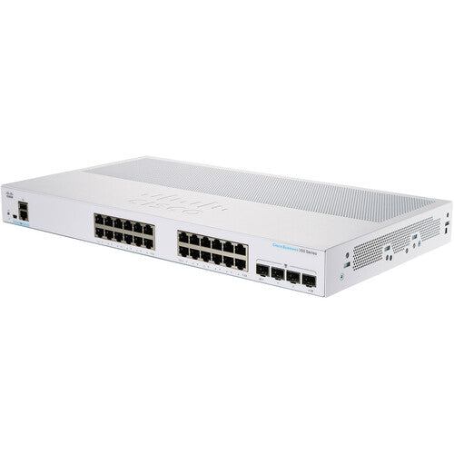 Cisco CBS350-24P-4X 24-Port Gigabit PoE+ Compliant Managed Switch with SFP+ (195W)