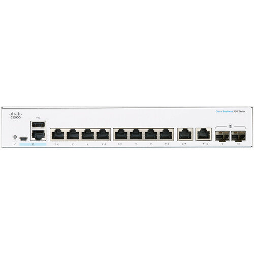 Cisco CBS350-8FP-E-2G 8-Port Gigabit PoE+ Compliant Managed Network Switch with SFP/RJ45 Combo (120W)
