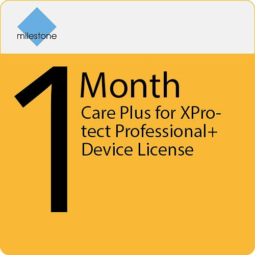 Milestone MXPPPLUSDL 1-Month Care Plus for XProtect Professional+ Device License