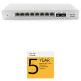 Cisco MS120-8 Access Switch with 5-Year Enterprise License and Support