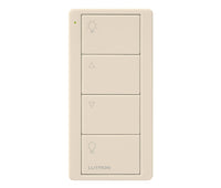 Lutron PJ2-4B-GLA-L01 Pico 4-Button Raise/Lower Light Remote - (Light Almond | Gloss)