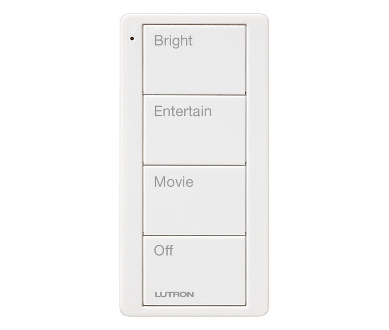 IN STOCK! Lutron PJ2-4B-GWH-P01 Pico 4-Button Family Room Keypad - (White | Gloss)