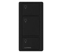 Lutron PJ2-3B-GBL-L01 Pico 3-Button Light Icon Remote - (Black | Gloss)