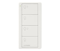 Lutron PJ2-4B-GWH-L21 Pico 4-Button 2-Group Light Icon Remote - (White | Gloss)